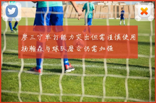 廖三宁单打能力突出但需谨慎使用杨瀚森与球队磨合仍需加强